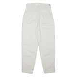 HEMES COLLECTION Womens Cotton Blend White Relaxed Straight Trousers W24 L25