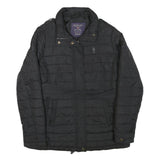 U.S. POLO ASSN Womens Black Quilted Jacket M Polyester Blend Zip Casual
