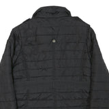 U.S. POLO ASSN Womens Black Quilted Jacket M Polyester Blend Zip Casual