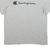CHAMPION Mens Grey Cotton Blend Graphic T-Shirt XL Short Sleeve Crew Neck
