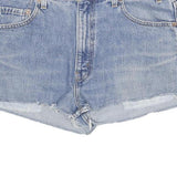 LEVI'S Womens Denim Blue Casual Shorts 2XL W36 Distressed Style