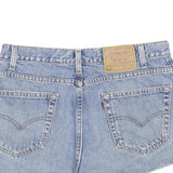 LEVI'S Womens Denim Blue Casual Shorts 2XL W36 Distressed Style