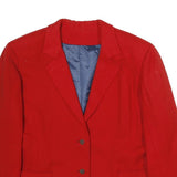 PENDLETON Womens Red Wool Classic Jacket L Button Closure Plain Elegant Stylish