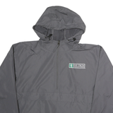 CHAMPION Mens Grey Hooded Zip Jacket M Polyester Outdoor Sportswear Lightweight