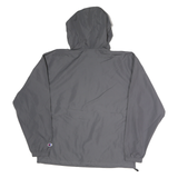 CHAMPION Mens Grey Hooded Zip Jacket M Polyester Outdoor Sportswear Lightweight