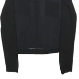 THE KOOPLES Womens Black Silk Blend Long Sleeve V-Neck Top S Elegant Lightweight