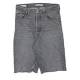 LEVIS Womens Shorts Grey Denim M W29 Raw Hem Classic Fit Casual