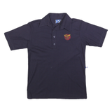 CHAMPION Mens Navy Blue Polo Shirt M Cotton Blend Classic Embroidered Logo