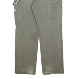 CARHARTT Mens Cotton Blend Green Relaxed Straight Trousers W36 L32 Workwear Zip