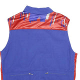 TZAMO Mens Red & Blue Sportswear Polyester Blend Zip Jacket L Athletic Plain