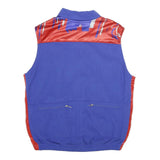 TZAMO Mens Red & Blue Sportswear Polyester Blend Zip Jacket L Athletic Plain