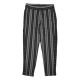 DKNY Womens Rayon Black & Grey Striped Relaxed Straight Trousers W31 L28