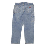 DICKIES Mens Regular Fit Workwear Blue Denim Jeans W38 L30 Zip Closure