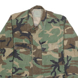 AMERICAN APPAREL Mens Green & Brown Camouflage Button Jacket M Cotton Blend