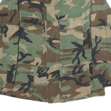 AMERICAN APPAREL Mens Green & Brown Camouflage Button Jacket M Cotton Blend