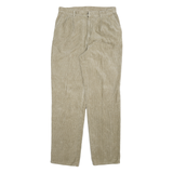 ST JOHNS BAY Mens Cotton Blend Beige Relaxed Straight Trousers W34 L30 Casual