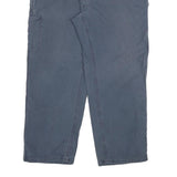 CARHARTT Mens Cotton Blend Blue Relaxed Straight Trousers W38 L30 Utility