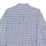 HILFIGER DENIM Mens Blue & White Check Shirt M Casual Cotton Blend Long Sleeve
