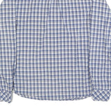 HILFIGER DENIM Mens Blue & White Check Shirt M Casual Cotton Blend Long Sleeve