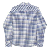 HILFIGER DENIM Mens Blue & White Check Shirt M Casual Cotton Blend Long Sleeve