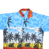 RIMA Mens Blue & Red St. Martin Printed Shirt L Hawaiian Style Beachwear