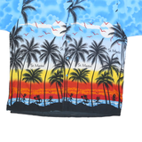 RIMA Mens Blue & Red St. Martin Printed Shirt L Hawaiian Style Beachwear
