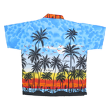 RIMA Mens Blue & Red St. Martin Printed Shirt L Hawaiian Style Beachwear