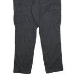 WATSON'S Mens Cotton Black Regular Cargo Trousers W36 L30 Practical Zip Closure