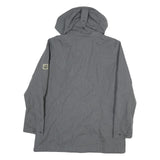 JACK WOLFSKIN Womens Grey Outdoor Jacket L Polyester Blend Zip Hooded Casual