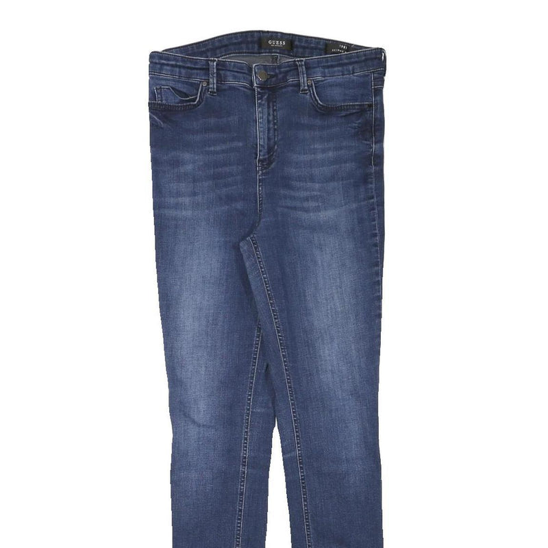 GUESS Womens Jeans Blue Slim Skinny Denim Medium W28 L30 Stylish Zip Fastening