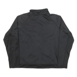 NIKE Womens Black & White Zip Jacket M Polyester Blend Track Logo Swoosh