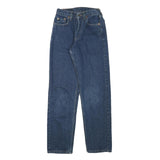 LEVI'S Womens Blue Regular Straight Denim Medium W24 L30 Jeans Classic Button