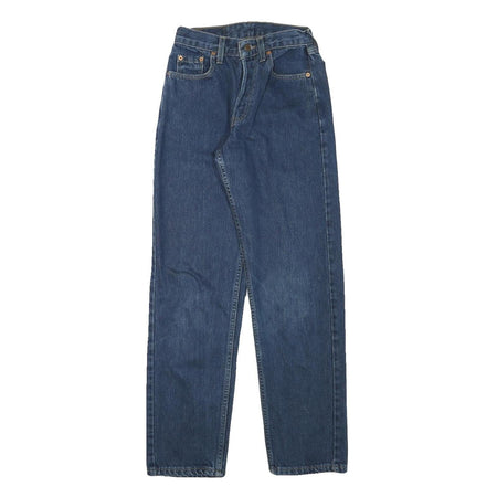 LEVI'S Womens Blue Regular Straight Denim Medium W24 L30 Jeans Classic Button