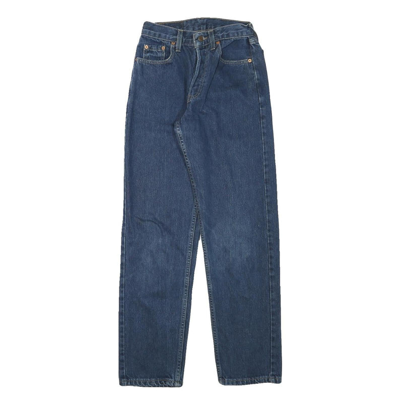 LEVI'S Womens Blue Regular Straight Denim Medium W24 L30 Jeans Classic Button