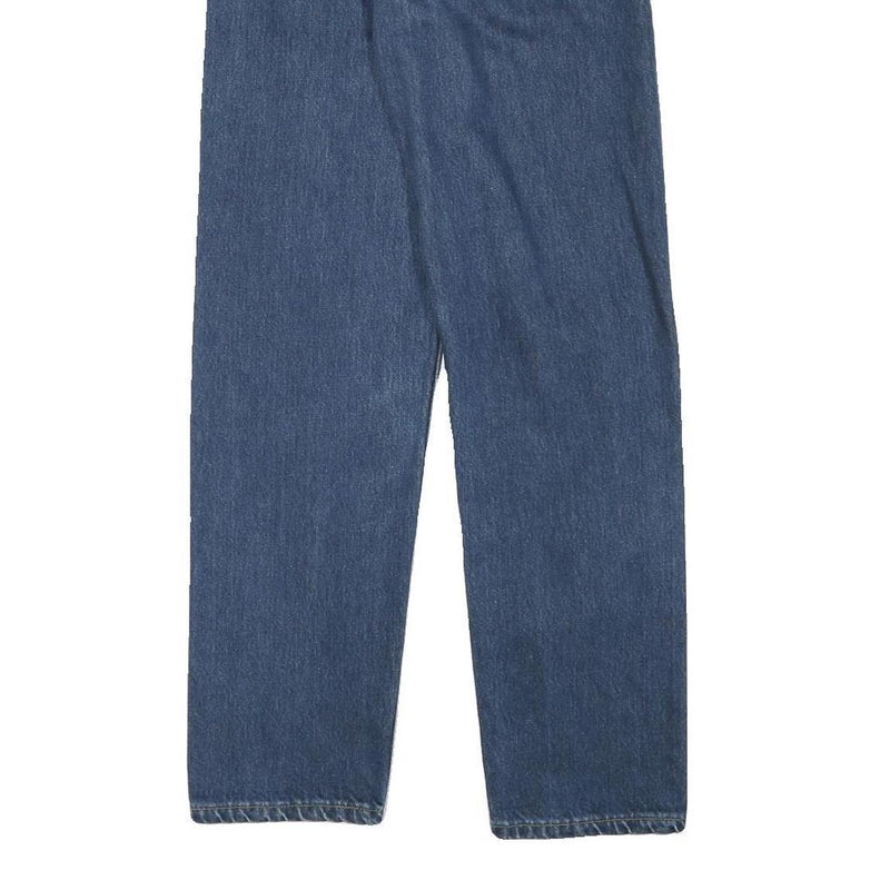 LEVI'S Womens Blue Regular Straight Denim Medium W24 L30 Jeans Classic Button