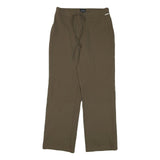 TRUSSARDI Womens Polyester Blend Olive Relaxed Wide Leg Trousers W30 L29