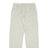 COLUMBIA Womens Regular Beige Polyester Blend Zip Trousers W30 L31 Outdoor