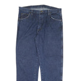 WRANGLER Mens Regular Fit Straight Leg Denim Dark Blue Cotton Blend W36 L31 Zip