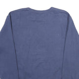 CHAMPION Mens Blue Crew Neck M Sweatshirt Cotton Blend Pullover Logo