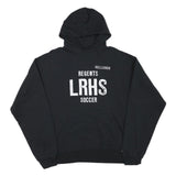 CHAMPION Mens Black Regents LRHS Soccer Pullover Hoodie L Cotton Blend