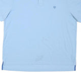 CHAPS Mens Blue Polo Shirt XL Cotton Blend Short Sleeve Plain Classic