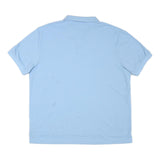 CHAPS Mens Blue Polo Shirt XL Cotton Blend Short Sleeve Plain Classic