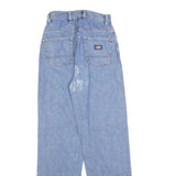 DICKIES Womens Jeans Blue Regular Straight Denim W27 L32 Button Cotton Blend
