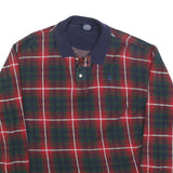 POLO RALPH LAUREN Mens Red & Green Plaid Crew Neck XL Cotton Blend Sweatshirt
