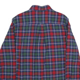 CHAPS Mens Red & Green Tartan Cotton Shirt M Button-Down Collar Long Sleeve