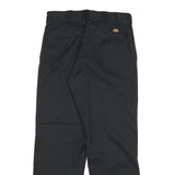 DICKIES Mens Cotton Blend Black Regular Fit Straight Leg Trousers W30 L29