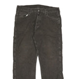 CARHARTT Mens Relaxed Cotton Blend Brown Zip Trousers W36 L31 Workwear Casual