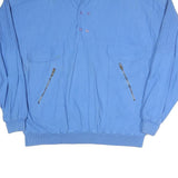 NEW FAST Mens Blue Jacket L Polyester Blend Button Closure Ribbed Collar Pockets