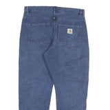 CARHARTT Mens Jeans Blue Relaxed Straight Denim Medium W34 L29 Workwear Button