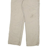 DICKIES Mens Cotton Blend Beige Regular Fit Straight Leg Trousers W34 L29